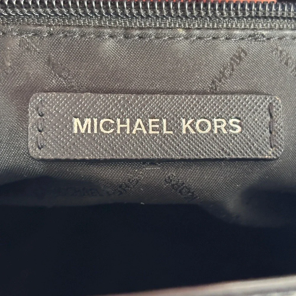 Michael‎ Kors Satchel Womens Medium Black Saffiano Monogram Handbag